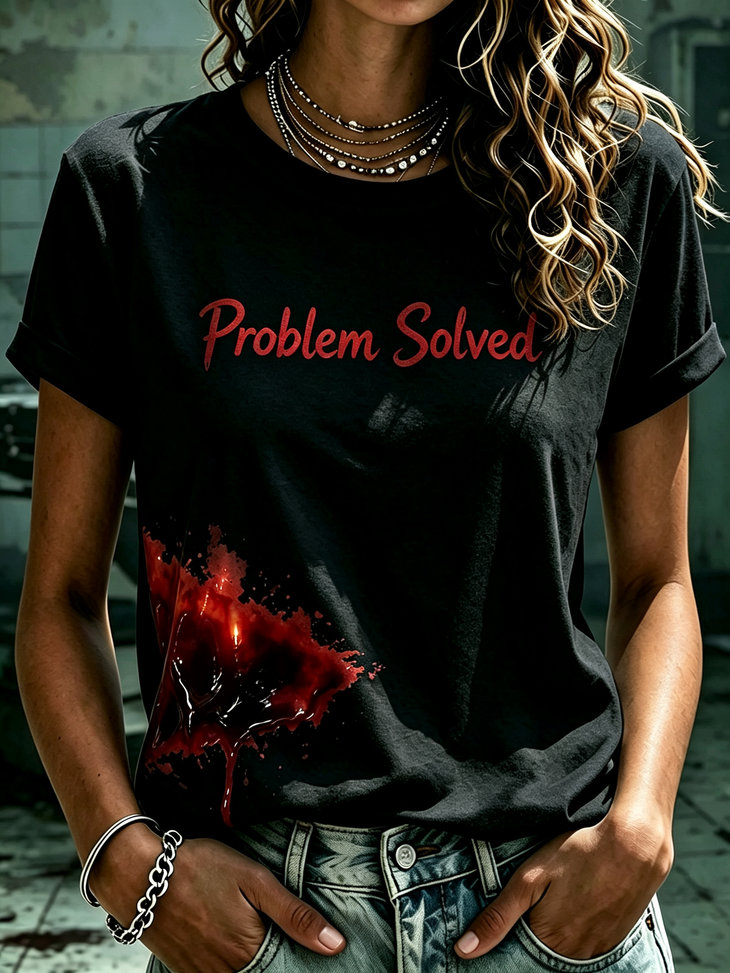 Women's Halloween Bloodstains T-Shirt