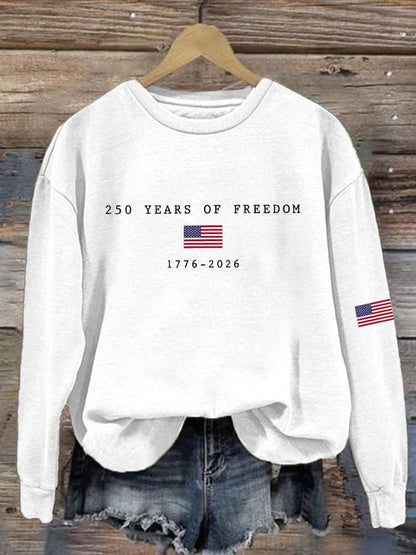 Women's America Flag Print Sweatshirt