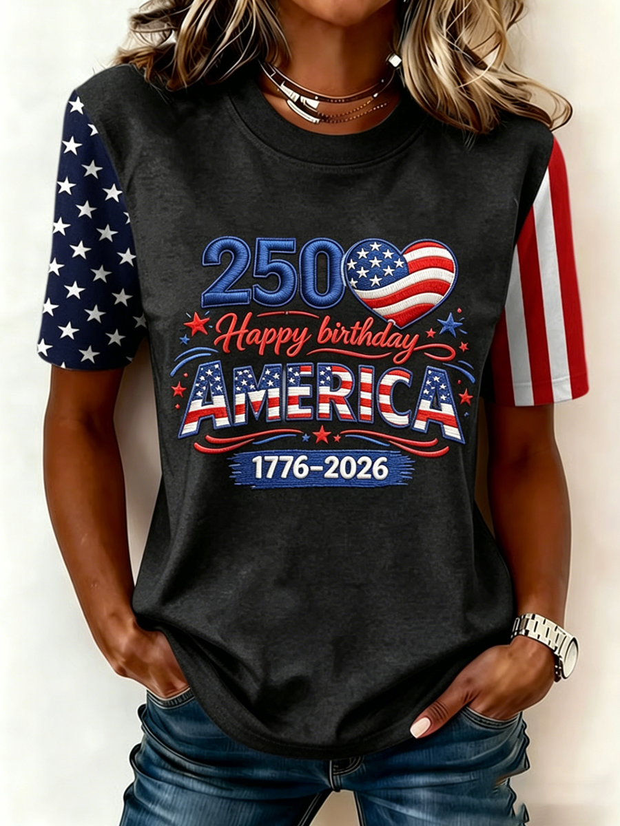 🔥Buy 3 Get 10% Off🔥Women's Casual 250th Anniversary Printed Art T-Shirt