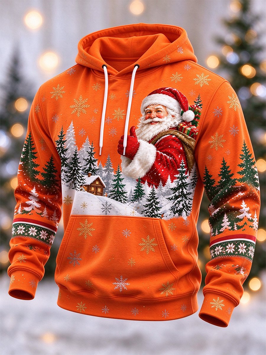 Men's Casual Christmas Hooded