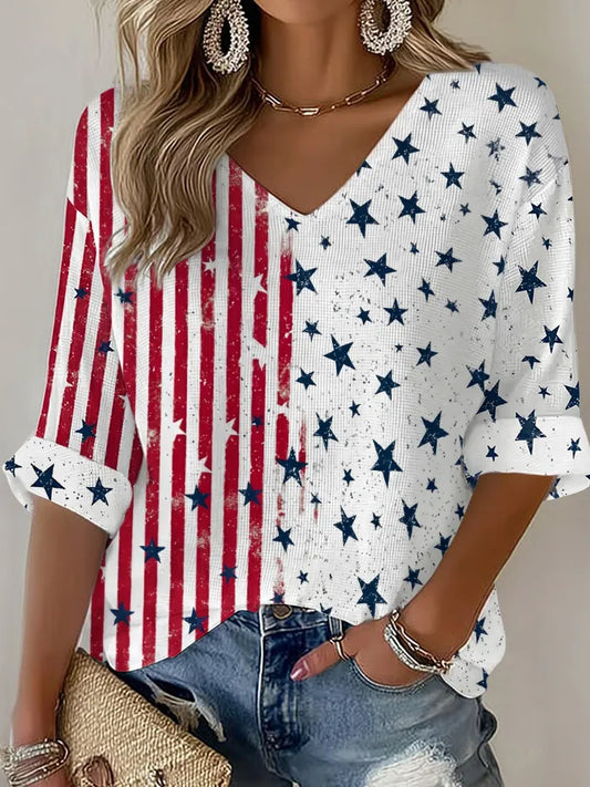 Women'S Casual American 250 Founding Celebration Top