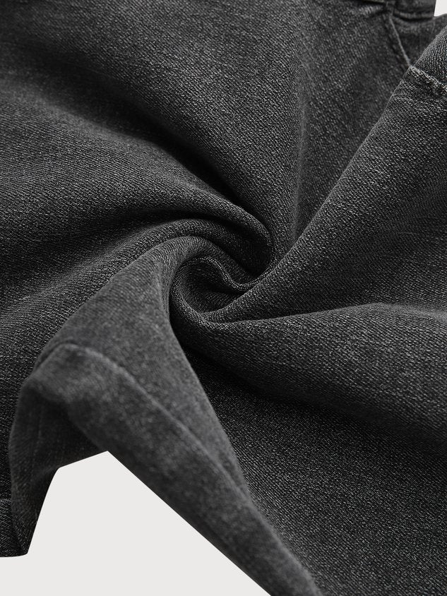Weit Unifarben Denim Jeans