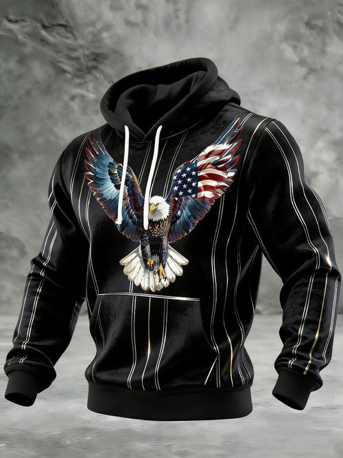Men's Casual American 250th Anniversary Print Sweatshirt