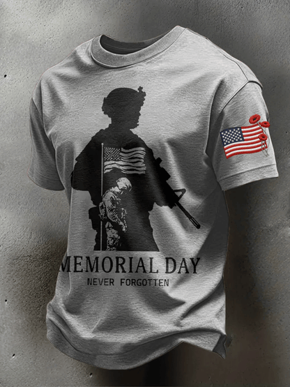 Men's Memorial Day Printed Casual T-shirt
