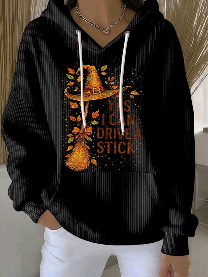 🔥HOT SALE🔥Women's Yes I Can Drive A Stick Print Casual Sweatshirt