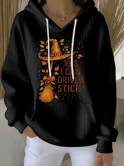 🔥HOT SALE🔥Women's Yes I Can Drive A Stick Print Casual Sweatshirt