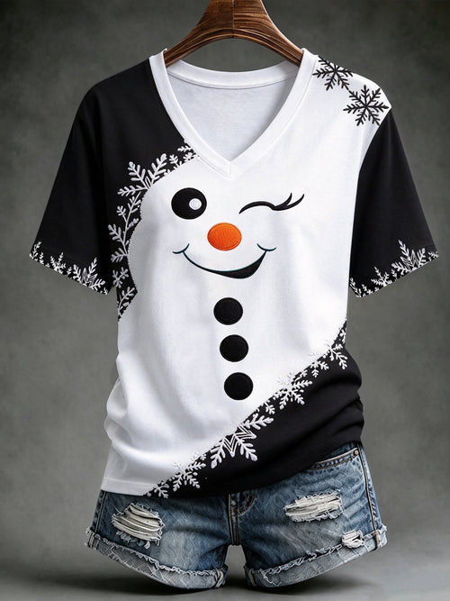 Women's Festive V-Neck Top