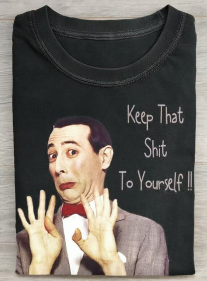 I Know Nothing Art Print Casual Cotton Short Sleeve T-shirt