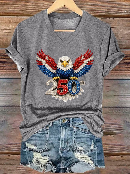 Women's America 250th Anniversary Eagle Wings T-shirt