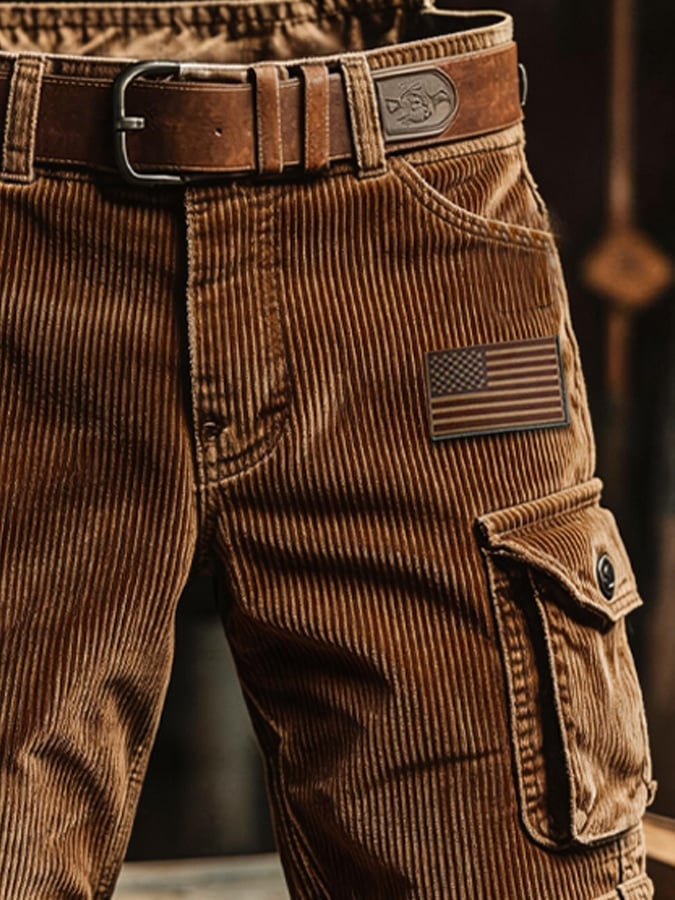 Patriot Retro Outdoor Functional Waffle Work Shorts