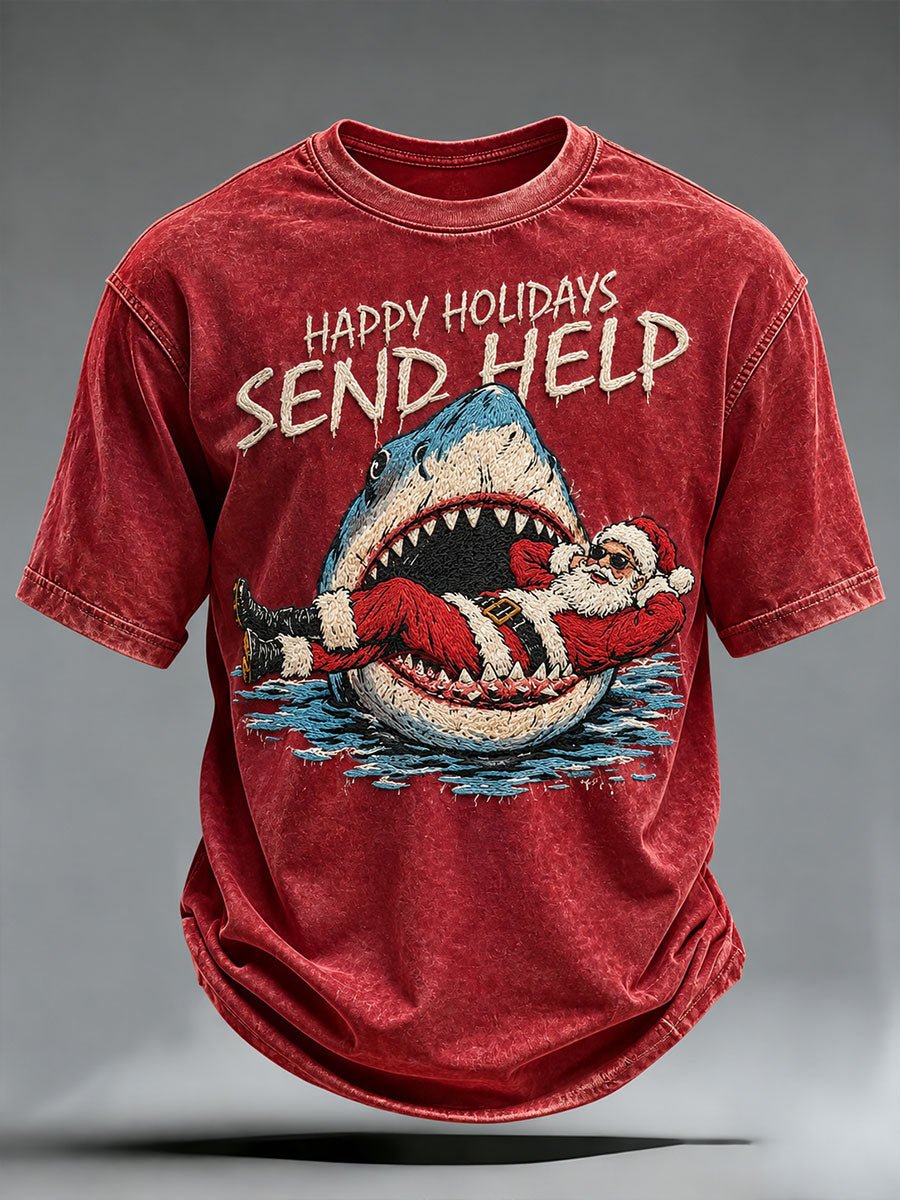 Men's Christmas Printed Casual Tops