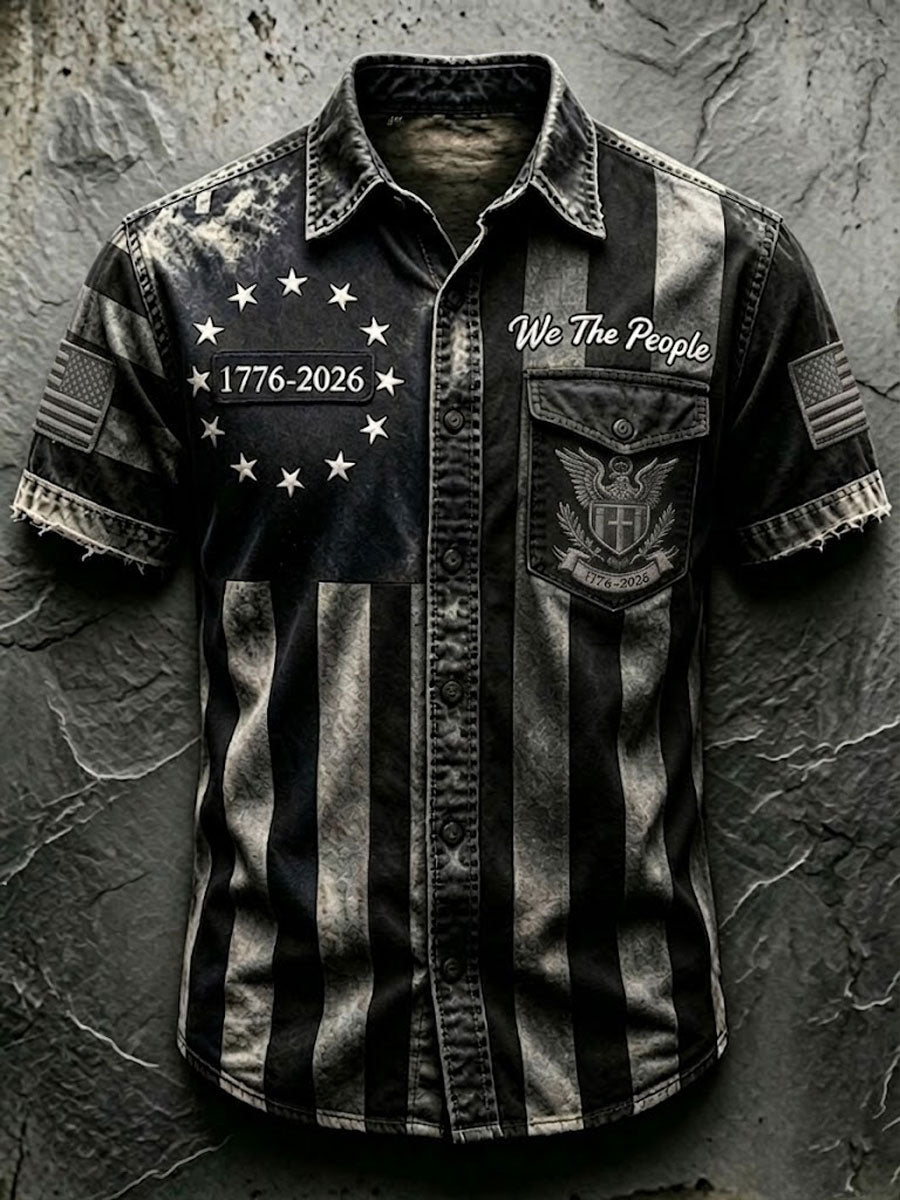 🔥Buy 3 Get 10% Off🔥Men'S 250Th Anniversary National Print  Shirt
