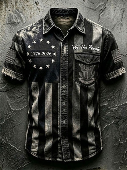 Men'S 250Th Anniversary National Print  Shirt