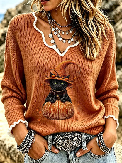 Women's Casual Retro Collar Frayed Edge Top