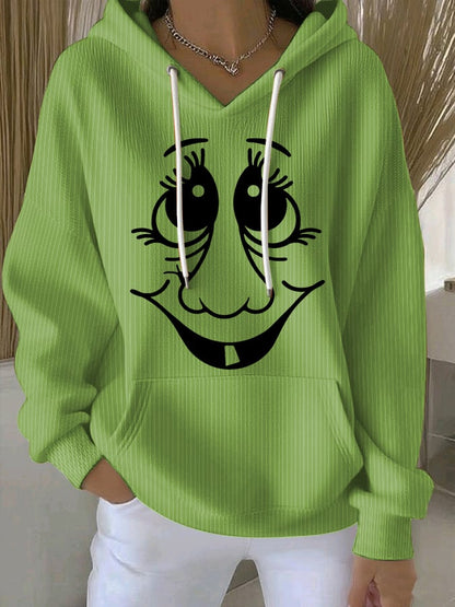 🔥HOT SALE🔥Women's Witch Face Print Casual Sweatshirt