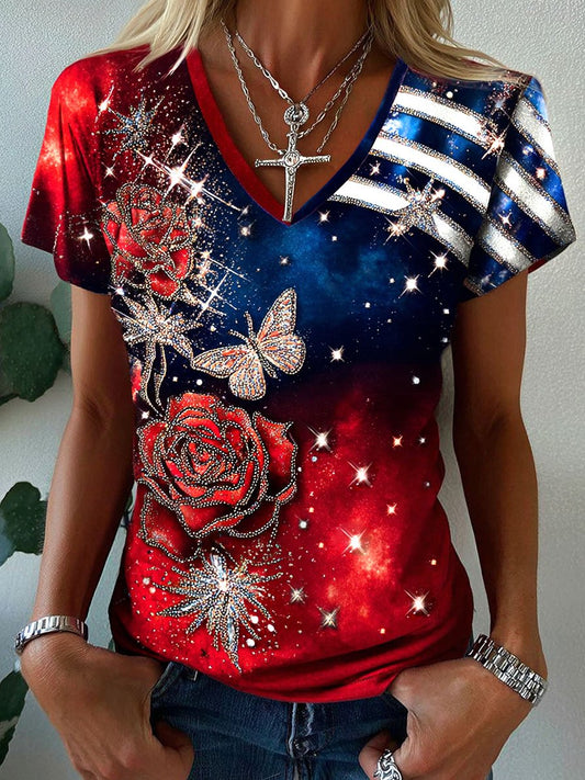 Women's Vintage Faith American Founding 250th Anniversary Short-Sleeved T-Shirt