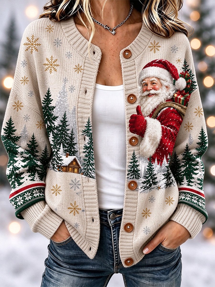 Women's Casual Christmas Cardigan