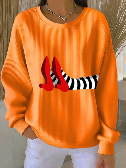 🔥HOT SALE🔥Women's Halloween Textured Sweatshirt
