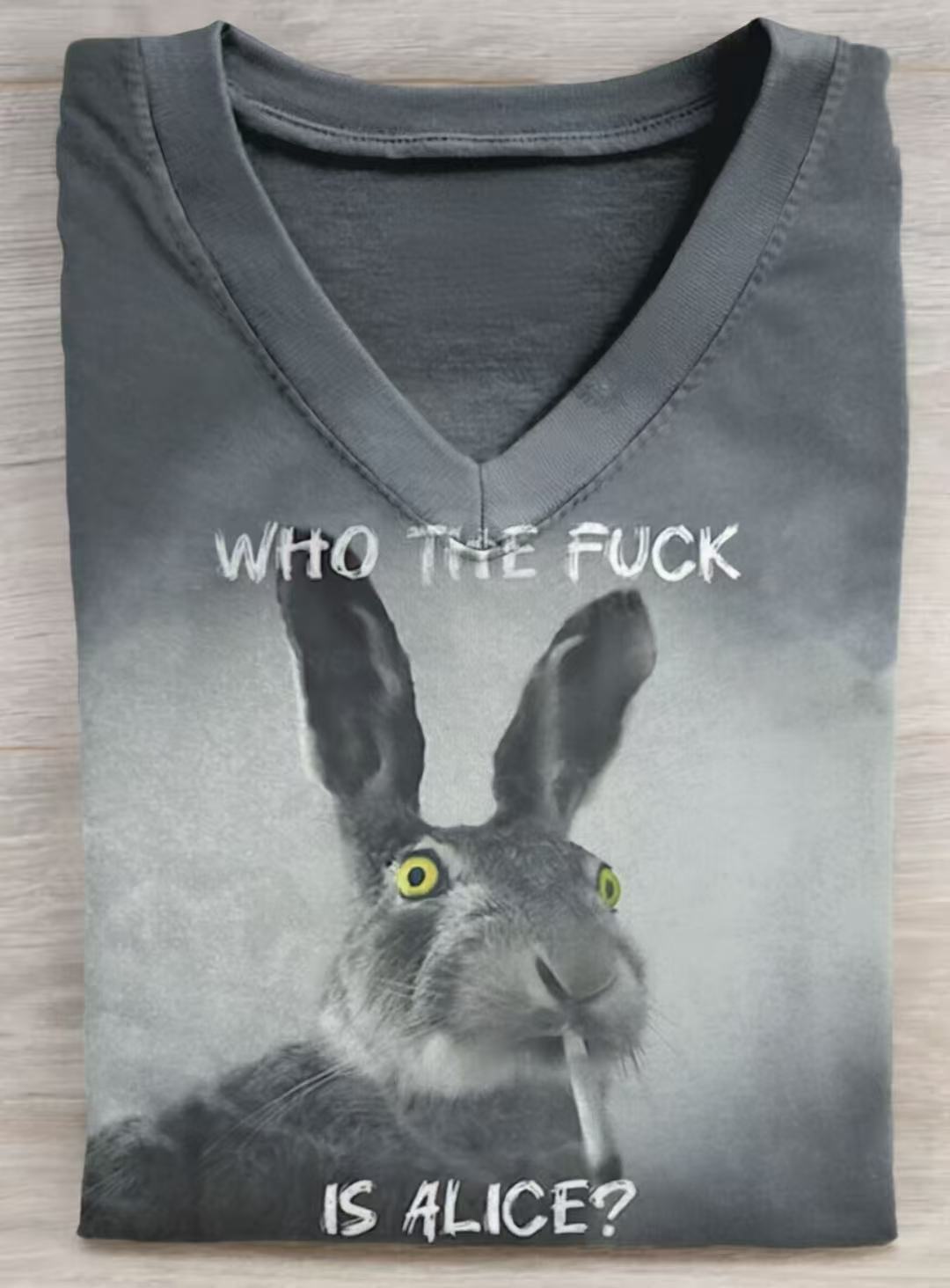 Funny Who The Fuck Art Print Casual Short Sleeve T-shirt