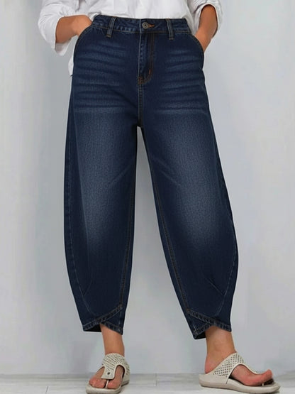 New Arrivals Women's Casual Simple Denim Cotton Pants