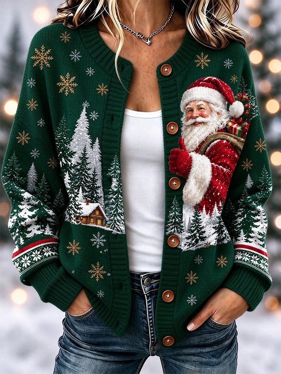 Women's Casual Christmas Cardigan