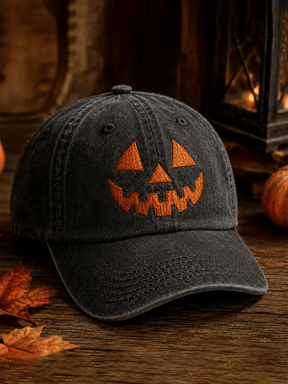Unisex Halloween Scary Pumpkin Face Printed Hat