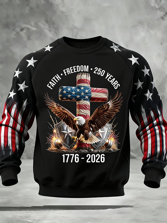 Men's 250th Anniversary of the United States Faith Print Hoodie