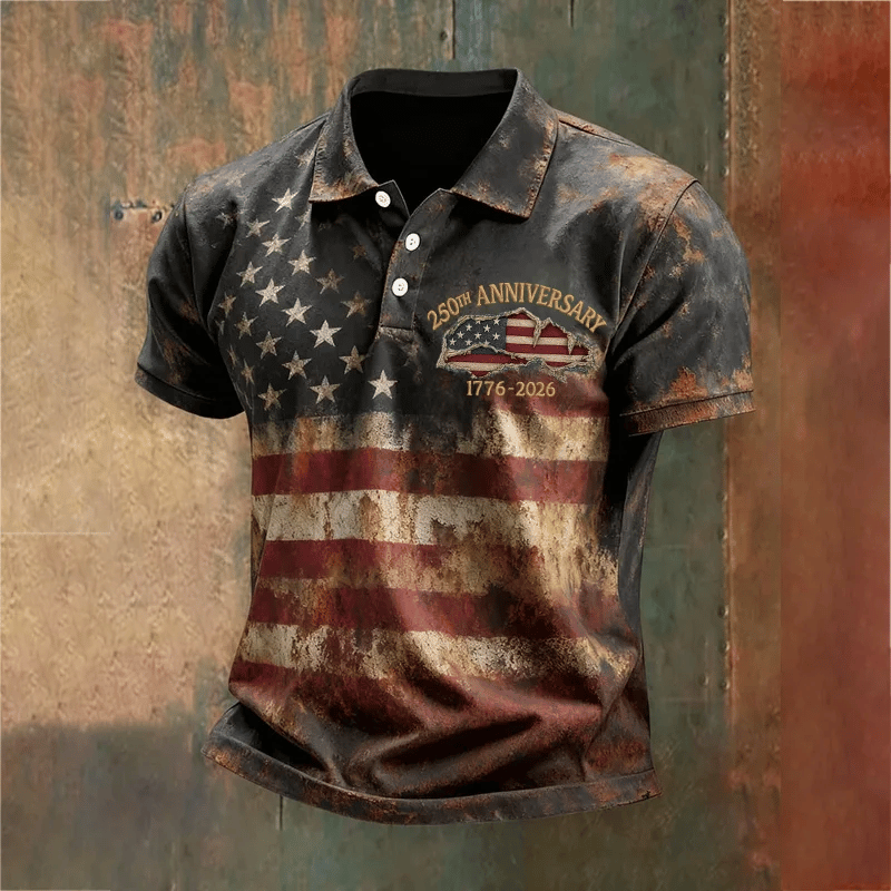 Men's 250th Anniversary Of The United States Polo Print Top