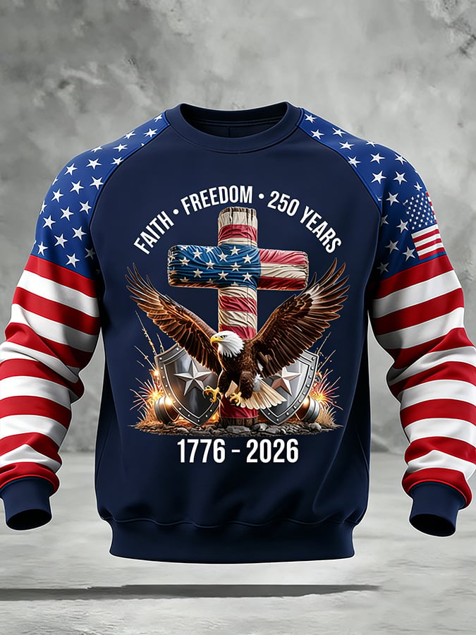 Men's 250th Anniversary of the United States Faith Print Hoodie