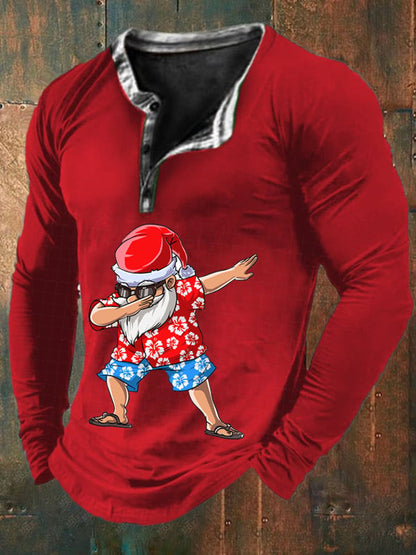 Men's July Santa Print Top