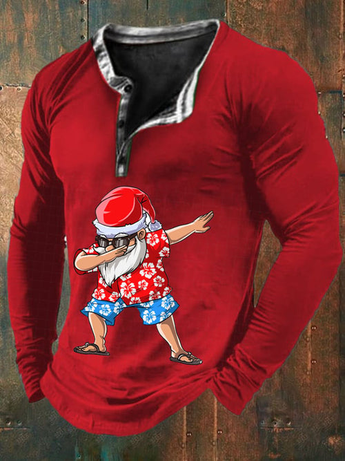 Men's July Santa Print Top