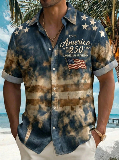 Men's America 250 Print Short Sleeve Shirt