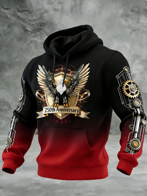 Men's Casual American 250th Anniversary Print Sweatshirt
