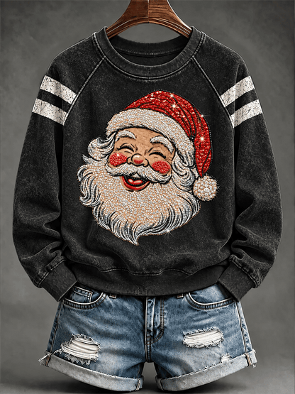 Women's Casual Christmas Print Long-Sleeved Sweatshirt