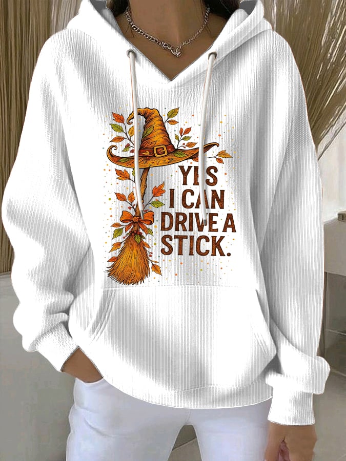 🔥HOT SALE🔥Women's Yes I Can Drive A Stick Print Casual Sweatshirt