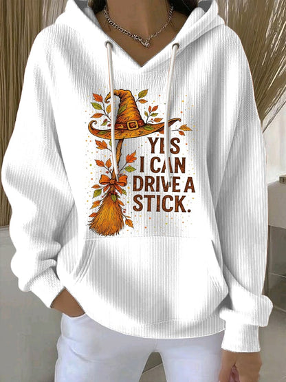 🔥HOT SALE🔥Women's Yes I Can Drive A Stick Print Casual Sweatshirt