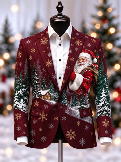 Men's Business Casual Christmas Blazer