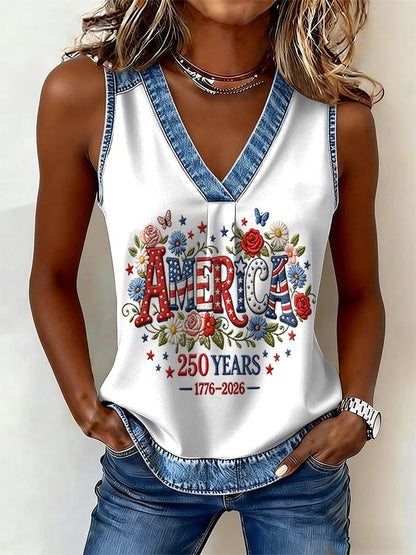 Women's 250th Anniversary Printed Casual Vest