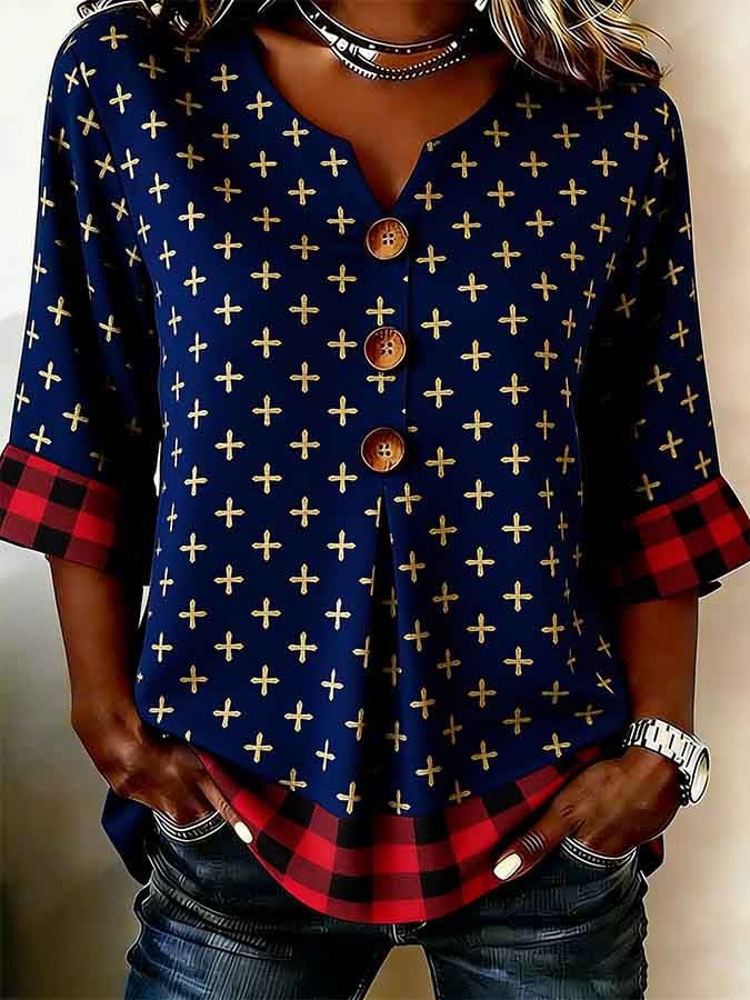 Women's Faith Print Top