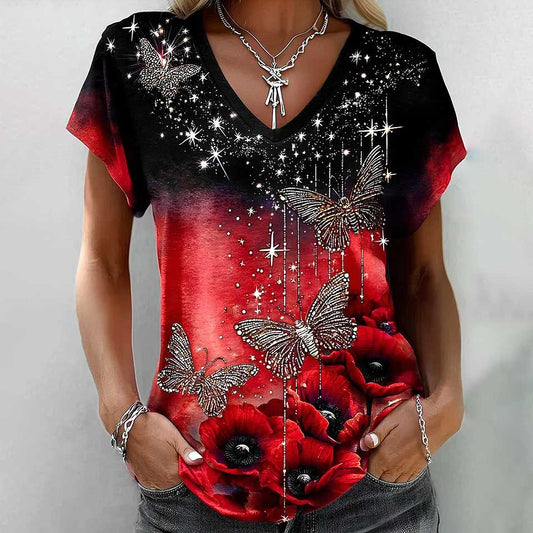 Women's Retro Memorial Day Commemorative Short-Sleeve T-Shirt