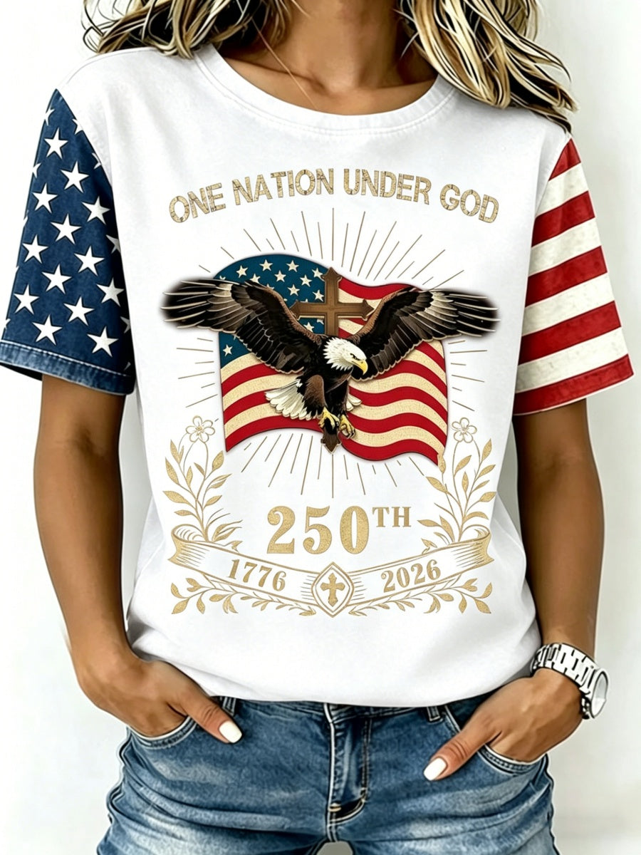 🔥Buy 3 Get 10% Off🔥Retro 250th Anniversary Print Women's T-Shirt