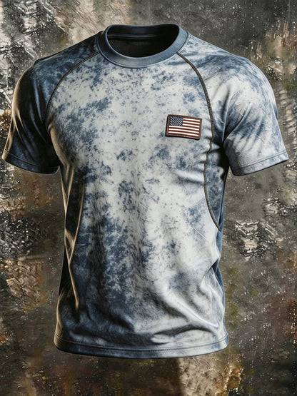 Men's Washed Denim T-Shirt