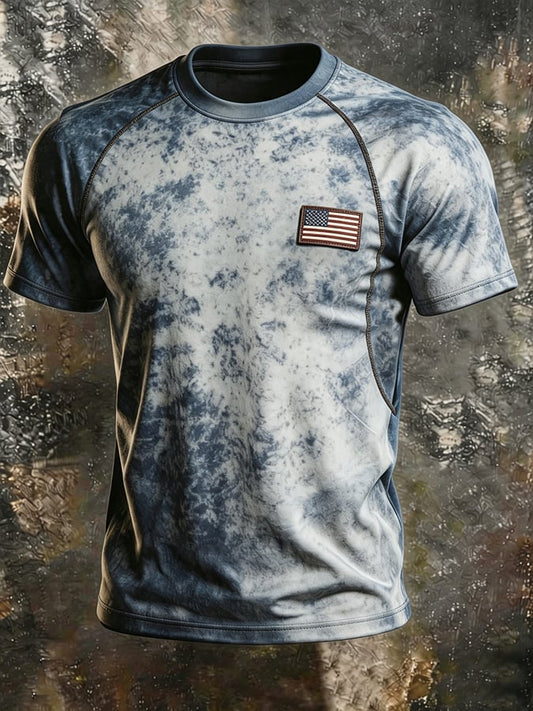 Men's Washed Denim T-Shirt