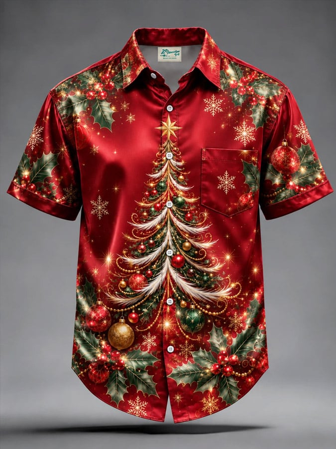 Men's Christmas Print Shirt