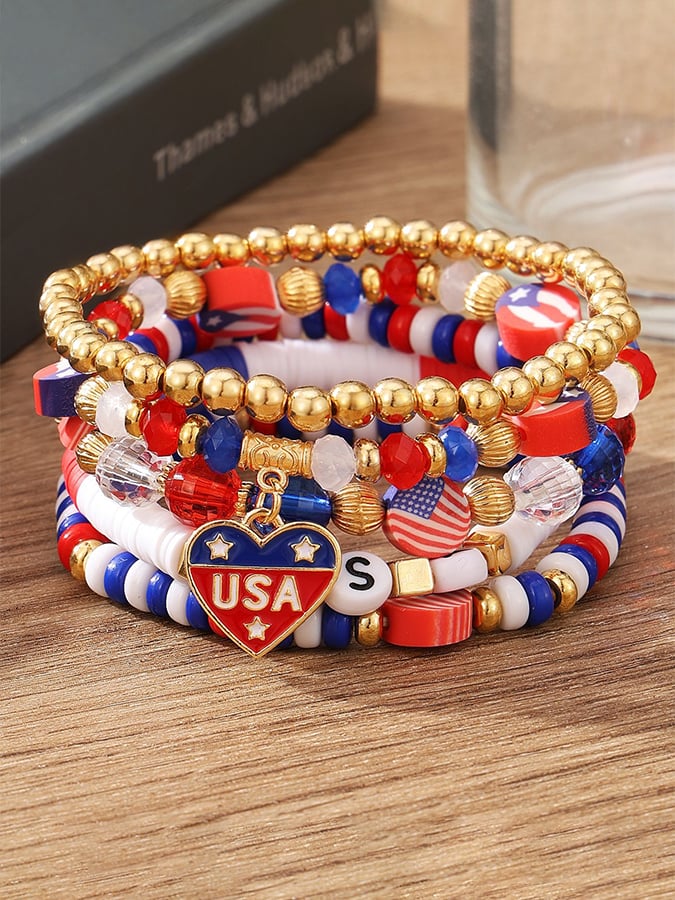 American Flag Patriotic Commemorative Bracelet