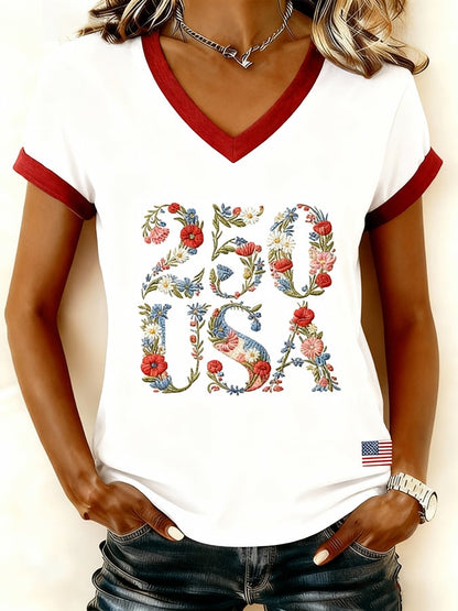 Women's Vintage America 250th Anniversary Print T-Shirt