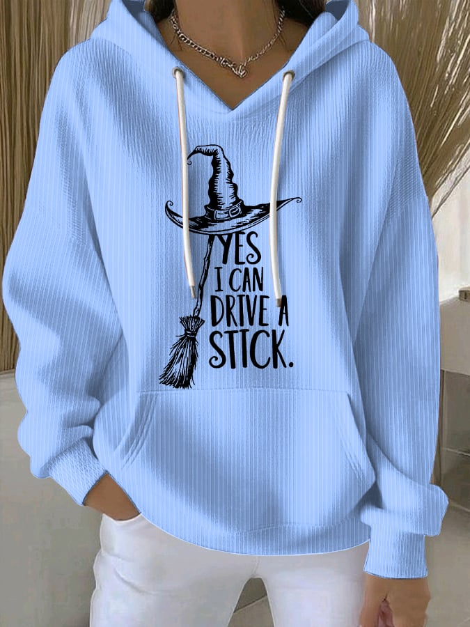 🔥Buy 2 Get 10% Off🔥Women's Yes I Can Drive A Stick Print Casual Sweatshirt