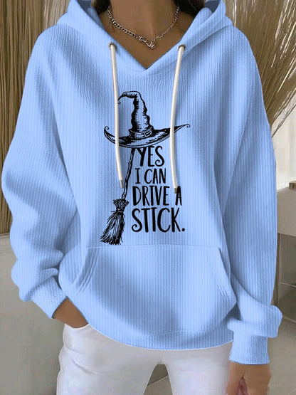 🔥Buy 2 Get 10% Off🔥Women's Yes I Can Drive A Stick Print Casual Sweatshirt