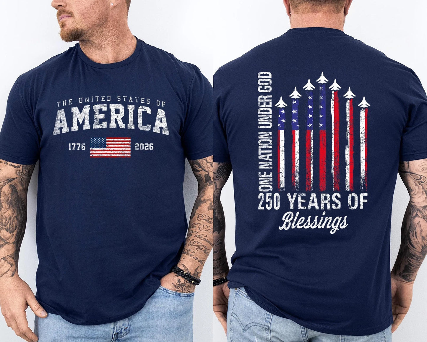 🔥Buy 3 Get 10% Off🔥Men'S Casual American 1776-2026 Anniversary Printed Short Sleeved T-Shirt