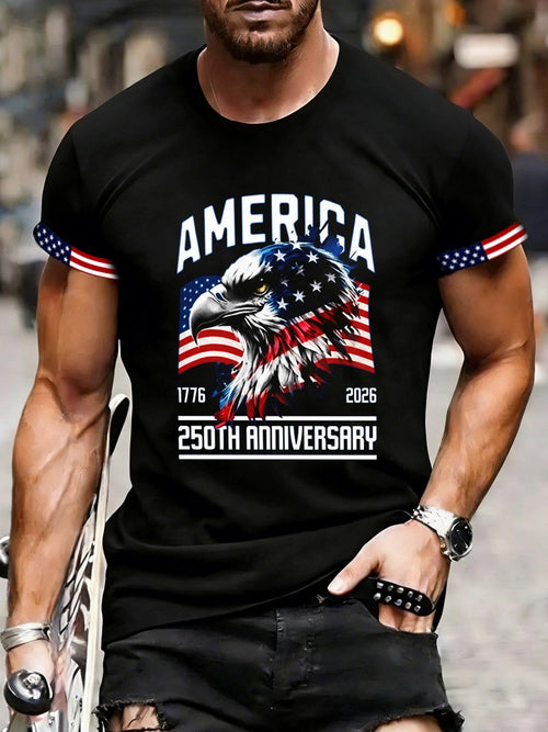 Men's Retro 250th Anniversary American Short-Sleeve T-Shirt
